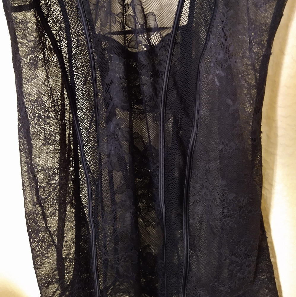 Victoria's Secret Black One-piece Garter Lingerie NWT - Picture 6 of 11